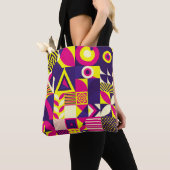 Pop Kunst, bunte geometrische Formen. Tasche (Von Nahem)