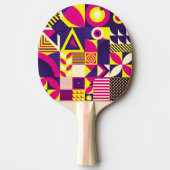 Pop Kunst, bunte geometrische Formen. Tischtennis Schläger (Vorderseite)