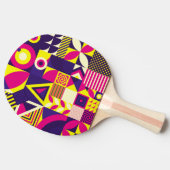 Pop Kunst, bunte geometrische Formen. Tischtennis Schläger (Seitenansicht)