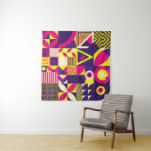 Pop Kunst, bunte geometrische Formen. Wandteppich (Beispiel (Horizontal))
