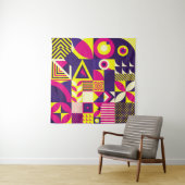 Pop Kunst, bunte geometrische Formen. Wandteppich (Beispiel)