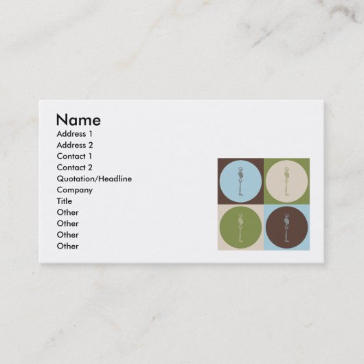 Pop-Kunst-Chiropraktik Visitenkarte (Vorderseite)