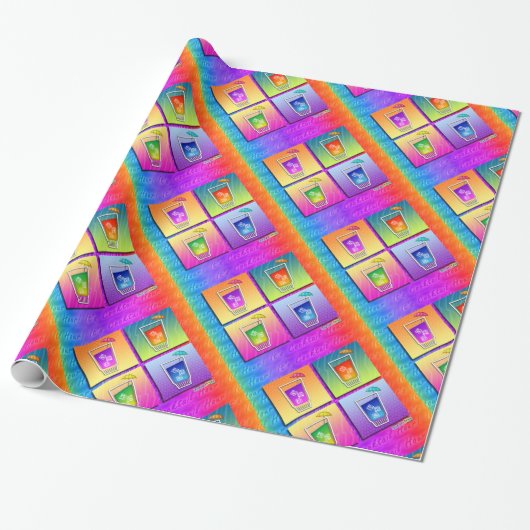 Pop-Kunst COCKTAIL-VERPACKUNGS-PAPIER Geschenkpapier (Ungerollt)