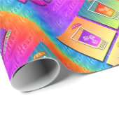 Pop-Kunst COCKTAIL-VERPACKUNGS-PAPIER Geschenkpapier (Rolleneckpunkt)