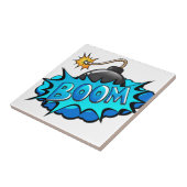 Pop-Kunst-Comic-Art-Bomben-Boom! Fliese (Seite)