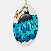Pop-Kunst-Comic-Art-Bomben-Boom! Keramikornament (Rechts)