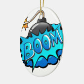Pop-Kunst-Comic-Art-Bomben-Boom! Keramikornament (Links)