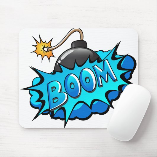 Pop-Kunst-Comic-Art-Bomben-Boom! Mousepad (Mit Mouse)