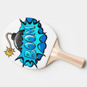 Pop-Kunst-Comic-Art-Bomben-Boom! Tischtennis Schläger (Seitenansicht)