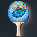 Pop-Kunst-Comic-Art-Boom! Personalisiert Tischtennis Schläger<br><div class="desc">Dieser retro Comicart Boom! ist für jeden Superheldsammler oder Fanjungen perfekt. Die hellen Grafiken haben harte Kurse u. mutigen Farbton.</div>