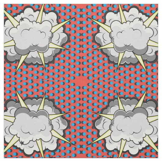 Pop-Kunst-Comic-Art-Explosion Stoff (Muster)