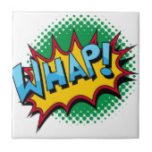 Pop-Kunst-Comic-Art Whap! Fliese (Vorderseite)