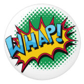 Pop-Kunst-Comic-Art Whap! Keramikknauf (Vorderseite)