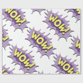 Pop-Kunst-Comic-Art wow Geschenkpapier (Flach)