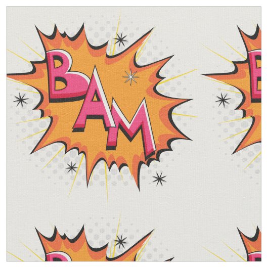 Pop-Kunst-Comic-Bam! Stoff (Nahaufnahme)