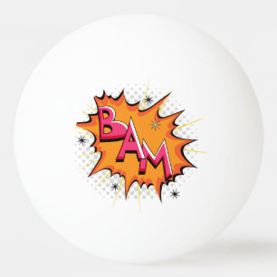 Pop-Kunst-Comic-Bam! Tischtennisball