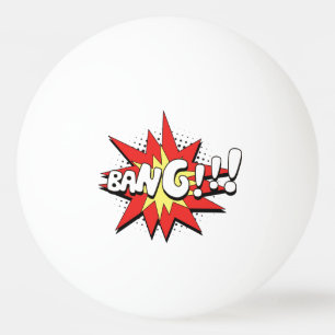 Pop-Kunst-Comic-Knall! Tischtennisball