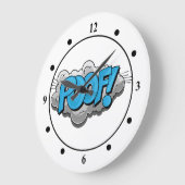 Pop-Kunst-ComicPoof! Große Wanduhr (Winkel)