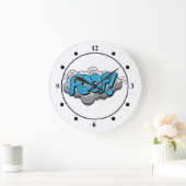 Pop-Kunst-ComicPoof! Große Wanduhr (Zuhause)