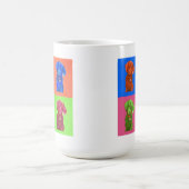 Pop-Kunst-Dackel Kaffeetasse (Mittel)