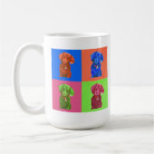 Pop-Kunst-Dackel Kaffeetasse (Links)