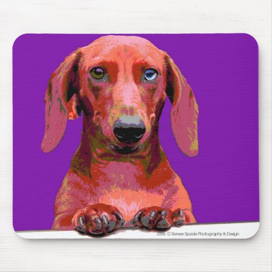 Pop KUNST Dackel Mousepad (Vorne)