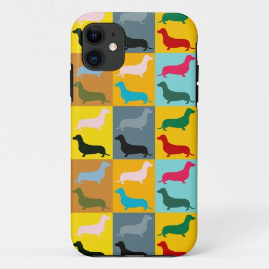 Pop-Kunst-Dackeln Case-Mate iPhone Hülle (Rückseite)