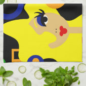 Pop-Kunst-Datums-bunte Küchen-Tücher Geschirrtuch (Gefaltet)