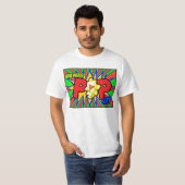 Pop-Kunst Daves Weiss T-Shirt (Vorne ganz)