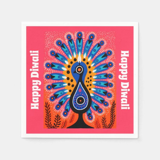 🦚 Pop Kunst, Dichtung und Musik Serviette (Vorderseite)