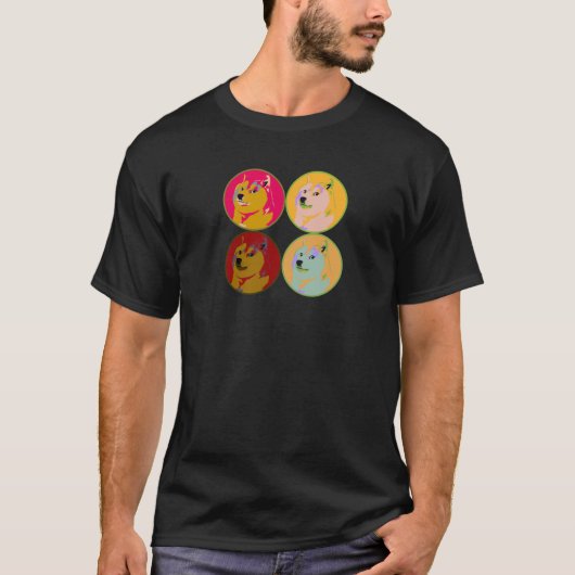 Pop-Kunst dogecoin Entwurf T-Shirt (Vorderseite)