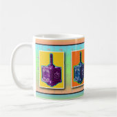Pop-Kunst Dreidels Schale oder Tasse (Links)