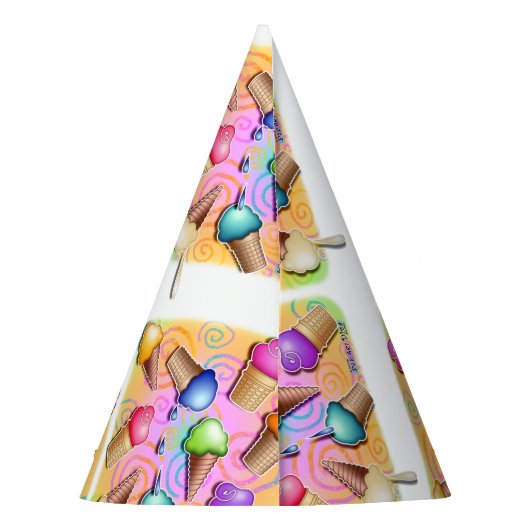 POP-KUNST-EISCREME-KEGEL PARTYHÜTCHEN (Rückseite)