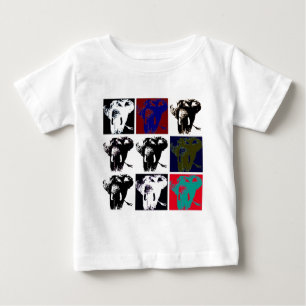 Pop-Kunst-Elefanten Baby T-shirt