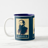 Pop-Kunst Engels Zweifarbige Tasse (Links)
