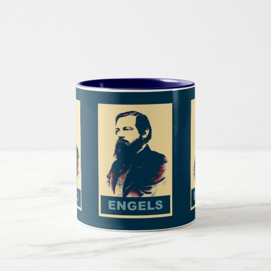 Pop-Kunst Engels Zweifarbige Tasse (Mittel)