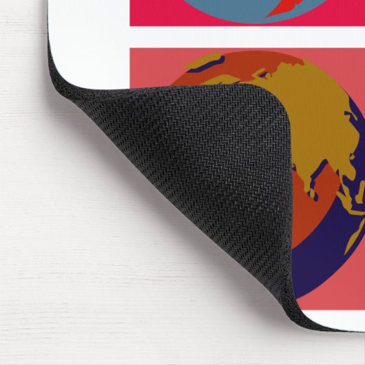 Pop-Kunst-Erde Mousepad (Ecke)