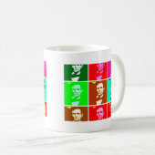 Pop-Kunst .esque Abraham Lincoln Kaffeetasse (VorderseiteRechts)