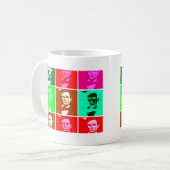 Pop-Kunst .esque Abraham Lincoln Kaffeetasse (Vorderseite Links)
