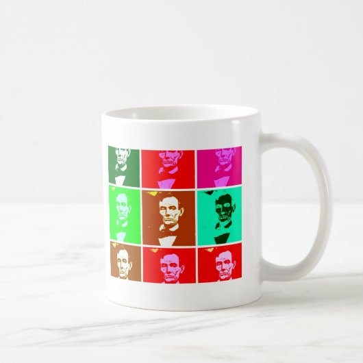 Pop-Kunst .esque Abraham Lincoln Kaffeetasse (Rechts)