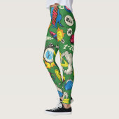 Pop Kunst: Farbiges Comic Nahtlos Leggings (Links)