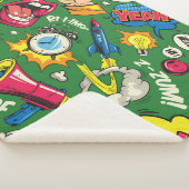 Pop Kunst: Farbiges Comic Nahtlos Sherpadecke (3/4)