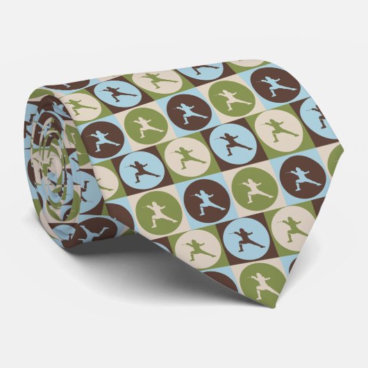 Pop-Kunst-Fechten Krawatte (Gerollt)