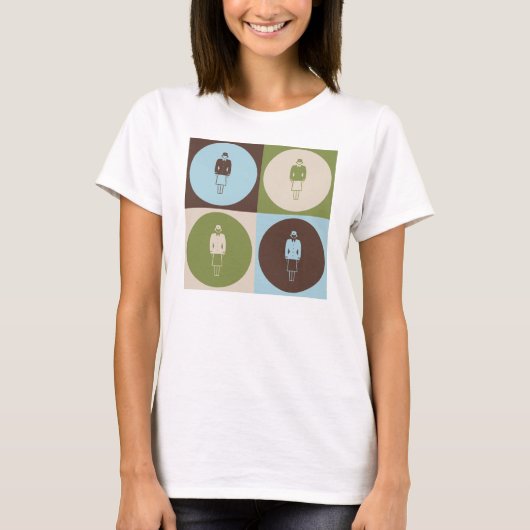 Pop-Kunst-Fliegen T-Shirt (Vorderseite)