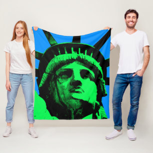 Pop-Kunst-Freiheitsstatue Fleecedecke