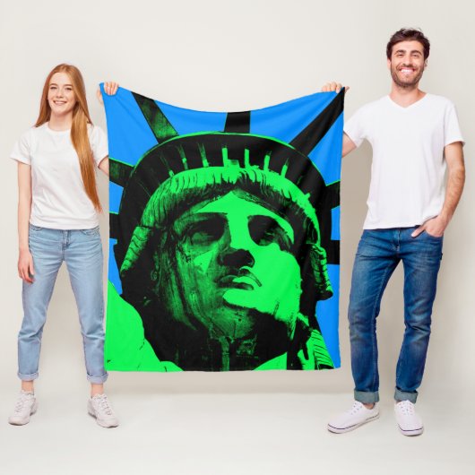 Pop-Kunst-Freiheitsstatue Fleecedecke (Beispiel)