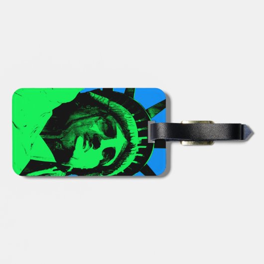 Pop-Kunst-Freiheitsstatue Gepäckanhänger (Rückseite horizontal)