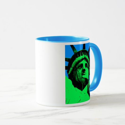 Pop-Kunst-Freiheitsstatue Tasse (VorderseiteRechts)