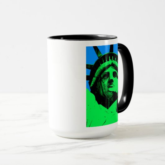 Pop-Kunst-Freiheitsstatue Tasse (VorderseiteRechts)
