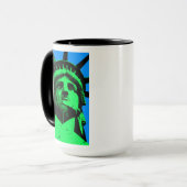 Pop-Kunst-Freiheitsstatue Tasse (Vorderseite Links)